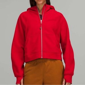 Lululemon Athletica  ripped Scuba Red Hoodie